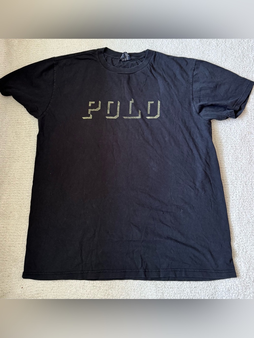 Polo by Ralph Lauren Black Tee with Olive Logo